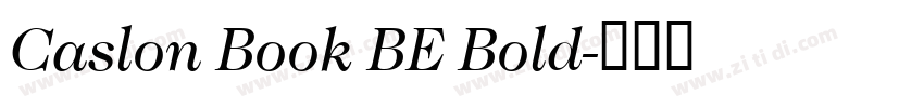 Caslon Book BE Bold字体转换